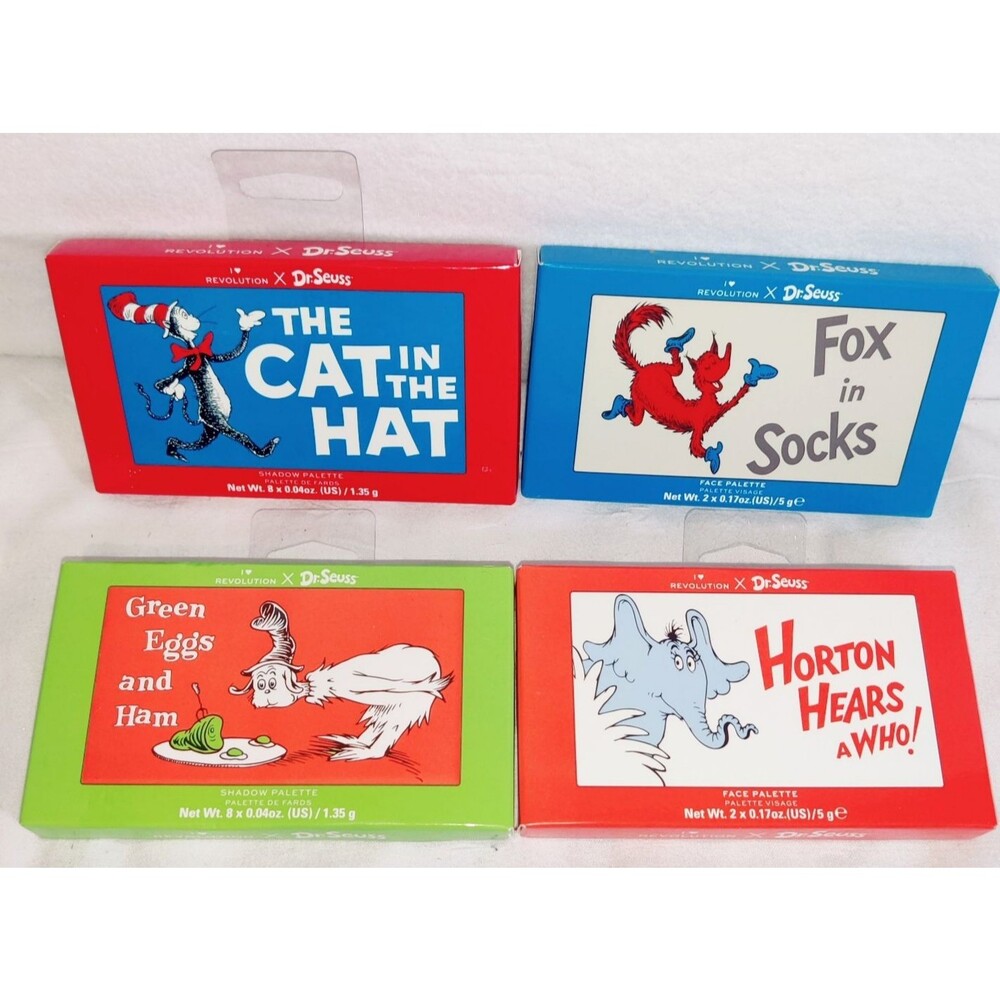 Dr. Seuss Revolution  - Face and Eye Shadow Makeup Palettes - Lot of 4